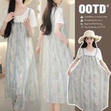 批发夏新款法式绝美宽松遮肉显瘦<b class='q'>孕妇</b><b class='q'>连衣裙</b>