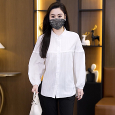 批发大码女装长袖衬衫2026春季新款时尚胖妹妹宽松洋气减龄长袖衬衣女