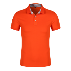 批发短袖珠地格子领