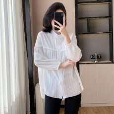 批发大码女装长袖衬衫2026春季新款时尚胖妹妹宽松洋气减龄长袖衬衣女