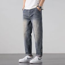 批发2025春夏季新款牛仔裤男宽松<b class='q'>日系</b>哈伦直筒男士<b class='q'>复古</b>牛仔裤
