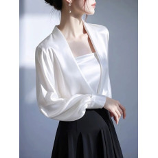 批发轻奢气质新中式缎面提花<b class='q'>衬衫</b>女装2026春季新款绝美超好看<b class='q'>职业</b><b class='q'>衬衣</b>