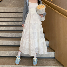 批发实拍春夏<b class='q'>百搭</b>韩版韩气少女三层温柔风蕾丝蛋糕芭蕾中长半身裙女
