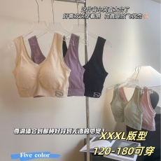 批发大码加肥版女士裹胸固定杯胸垫舒适透气无钢圈妈妈内衣胖妹妹时尚