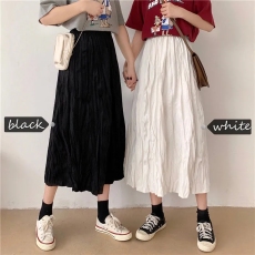 批发a字半身<b class='q'>裙</b>中长款褶皱<b class='q'>裙</b>子女春夏2025新款百褶<b class='q'>裙</b>高腰显瘦宽松百搭