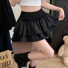 批发原版做法甜辣<b class='q'>半身</b>裙女高腰蛋糕裙显瘦黑色<b class='q'>短裙</b>子