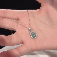 批发新中式玉葫芦配饰项链女国风锁骨链轻奢小众百搭颈链古风choker