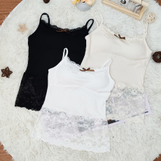 批发<b class='q'>秋</b>季新款女网红细肩带方领一体杯磨毛螺纹吊带显瘦百搭背心打底衫