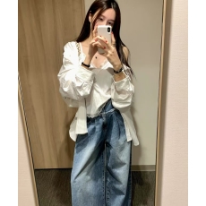 批发韩国ins  <b class='q'>翻领</b>休闲长袖衬衫＋甜美花边蕾丝宽松吊带背心