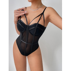 批发亚马逊新品热卖性感女神必备款高弹超聚拢<b class='q'>塑</b><b class='q'>身</b>半透网布<b class='q'>连体</b><b class='q'>衣</b>