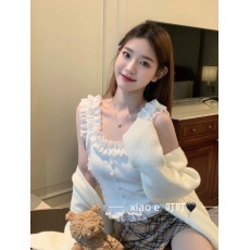 批发纯欲辣妹蕾丝花边针织吊带背心女2026年新款夏季别致小众内搭上衣