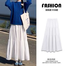 批发白色半身<b class='q'>裙</b>女春秋2025新款高腰显瘦a字<b class='q'>伞</b><b class='q'>裙</b>中长蓬蓬蛋糕<b class='q'>裙</b>子