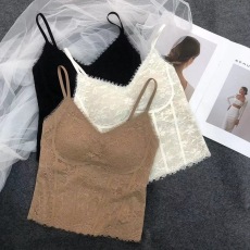 批发性感蕾丝保暖<b class='q'>背心</b>带胸垫一体式内衣<b class='q'>塑</b><b class='q'>身</b>美背吊带胸衣女士秋冬打底