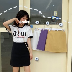 批发~夏韩版基础<b class='q'>糖果</b>多<b class='q'>色</b>半身裙A字裙高腰纯<b class='q'>色</b>学生百搭通勤