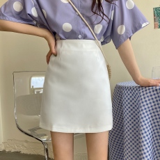 批发~夏韩版基础<b class='q'>糖果</b>多<b class='q'>色</b>半身裙A字裙高腰纯<b class='q'>色</b>学生百搭通勤