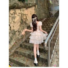 批发2026年泡泡袖连衣<b class='q'>裙</b>女夏茶歇芭蕾风蛋糕<b class='q'>裙</b>公主蓬蓬<b class='q'>裙</b>生日小<b class='q'>礼服</b>