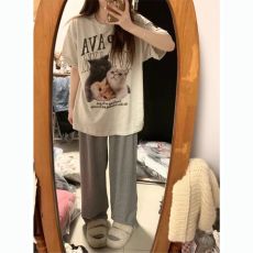 批发韩国外贸原版夏季新款短袖<b class='q'>T</b><b class='q'>恤</b>女韩版慵懒<b class='q'>原宿</b><b class='q'>上衣</b>chic港