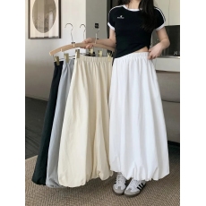 批发白色半身<b class='q'>裙</b>女夏季2024新款高腰a字<b class='q'>裙</b>子半<b class='q'>裙</b>小个子花苞<b class='q'>裙</b>休闲长<b class='q'>裙</b>