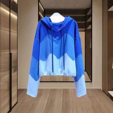 独特别致慵懒风宽松连帽卫衣女春季设计感小众超好看拼色长袖上衣