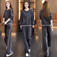 批发实拍 大码女装休闲运动套装春<b class='q'>秋</b>爆款两件套女2026春季新款