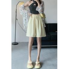 批发已出货 宽松高腰小个子<b class='q'>雪纺</b>西装五分裤潮ins