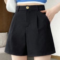 批发西装短裤女夏季薄款2025新款休闲中裤高腰显瘦阔腿宽松a字五分裤