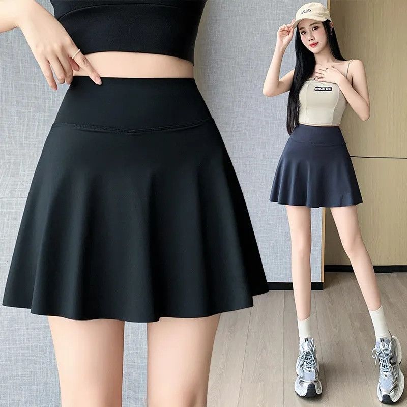 있음 선적 있음 안전 바지 페이크 레이어드 주머니 여름 얇은 스타일 노출 방지 치마바지 미니 스커트 요가 상어 바지