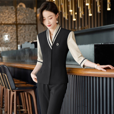 批发撞色拼接西装春夏职业工装美容院医美足疗采耳师酒店<b class='q'>工作服</b>技师服