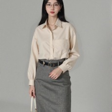 批发<b class='q'>职业</b>通勤宽松长袖<b class='q'>衬衫</b>女春秋季设计感小众简约百搭时尚上衣