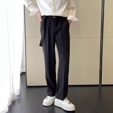 批发2025年<b class='q'>春</b>秋季西装裤子男高级垂坠感直筒宽松阔腿休闲长裤