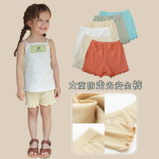 批发女童<b class='q'>打底裤</b>夏季新款木耳边儿童冰丝薄款短裤洋气女<b class='q'>宝宝</b>纯色安全裤