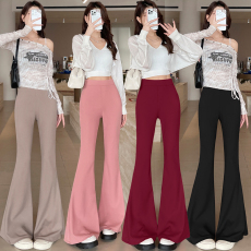 批发春夏 新款 冰丝裤    高弹微喇裤<b class='q'>装</b><b class='q'>女</b>裤弹力裤<b class='q'>女</b>垂感显瘦裤子<b class='q'>女</b>