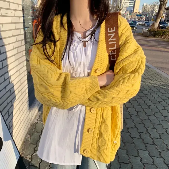 스탠드 칼라 리본 타이 퍼프소매 가디건 상세 이미지 20