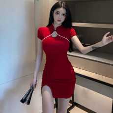 批发<b class='q'>夏装</b>新款气质小个子包臀裙改良旗袍连衣裙女减龄新中式裙子年轻款