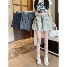 批发实拍大码2026夏季日系<b class='q'>设计</b>感口袋工装裤女宽松阔腿山本休闲裤短裤