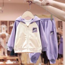 批发女童套装2026春秋季<b class='q'>儿童</b>时尚洋气甜美外套大童休闲运动长裤两件套