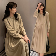 批发2025大码女装孕妈职场<b class='q'>孕妇</b><b class='q'>连衣裙</b>春装辣妈韩国简约洋气长袖裙