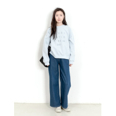 批发春秋小清新宽松套头不加绒运动字母装饰圆领长袖无帽<b class='q'>卫衣</b>女