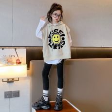 批发<b class='q'>女</b><b class='q'>童</b>卫衣<b class='q'>马甲</b>套装2026新款秋装韩系时髦中大童洋气卫衣春秋两件套