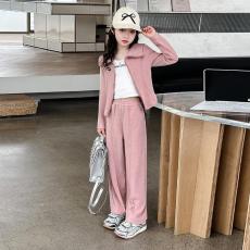 批发女童套装秋季2025新款儿童春秋款<b class='q'>运动服</b>外套休闲长裤女孩秋装衣服