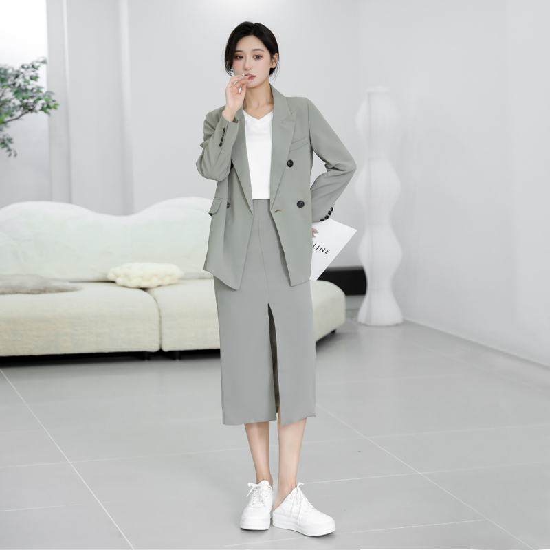BY30928# 秋季新款宽松廓形西装半身裙时尚秋装西装半身裙两件套 服裝批發女裝批發服飾貨源