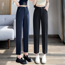 批发实拍#2026新款黑色西装<b class='q'>裤</b>女<b class='q'>哈伦</b>小个子九分工作<b class='q'>裤</b>职业烟管西<b class='q'>裤</b>