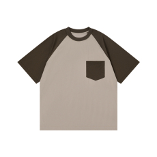 批发索罗纳--230克撞色插肩袖+口袋短袖