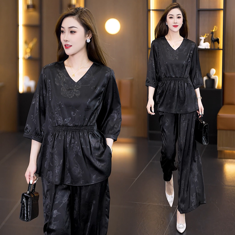 RY1388# 实拍高端设计感大码时尚套装2026夏季新款韩版气质宽松显瘦两件套