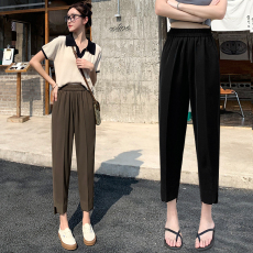 批发<b class='q'>女装</b>遮腿粗胯宽微<b class='q'>胖</b>九分西装宽松显瘦烟管小脚裤