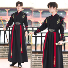 批发新款原创汉<b class='q'>服</b>男女绣花交领半臂武侠国风大码团<b class='q'>服</b><b class='q'>学生</b><b class='q'>班</b><b class='q'>服</b>礼<b class='q'>服</b>套装
