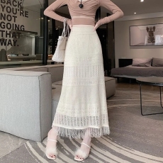 批发天猫抖音质量镂空钩花流苏<b class='q'>半身</b>裙2026年夏新款高腰显瘦<b class='q'>包臀</b>A字裙