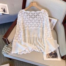 批发慵懒风薄款防晒针织衫+抹胸两件套女2025夏季新款设计感罩衫套装