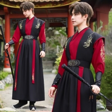 批发新款原创汉<b class='q'>服</b>男女绣花交领半臂武侠国风大码团<b class='q'>服</b><b class='q'>学生</b><b class='q'>班</b><b class='q'>服</b>礼<b class='q'>服</b>套装