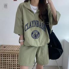 批发<b class='q'>韩版</b><b class='q'>运动服</b>套装女夏季2026新款短袖短裤校园风可爱少女跑步两件